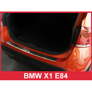 Edelstahlabdeckung - Schwellenschutz für die hintere Stoßstange BMW X1 E84 2009-12