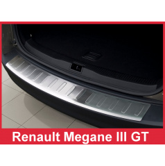 Edelstahlabdeckung - Schwellenschutz für die hintere Stoßstange Renault Megane III Grand Tour 2009-16