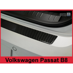 Carbon-Abdeckung – Schwellenschutz für die hintere Stoßstange Volkswagen Passat B8 2014+