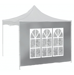 Seitenwände für Partyzelt WINDOW 2x3m 420D grau WASSERDICHT