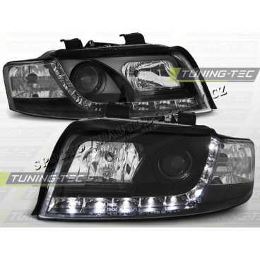 AUDI A4 (B6) 2000-04 FRONT CLEAR LIGHTS DAYLIGHT LED BLACK AUDI A4 (B6) 2000-04 FRONT CLEAR LIGHTS DAYLIGHT LED BLACK