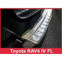 Edelstahlabdeckung - Schwellenschutz für die hintere Stoßstange Toyota Rav4 IV FL 2016-17