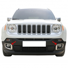 Edelstahl-Nebelscheinwerferabdeckungen Omtec Jeep Renegade 2014-19
