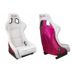 Sportstuhl SLIDE KS2 Premium Hellgrauer Velours Klarer rosa Glitzer