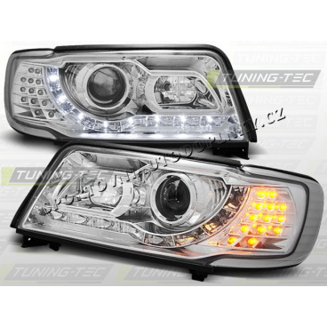 AUDI 100 C4 1990–94 KLARES FRONTLICHT, TAGESLICHT, LED, CHROM