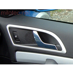 Innendekoration, 3er-Set (Griffrahmen 4 Stück) ABS-Silber matt, Octavia II, Octavia II Facelift, Yeti
