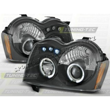 CHRYSLER JEEP GRAND CHEROKEE 2005–07 KLARES VORDERE LICHT ANGEL EYES SCHWARZ