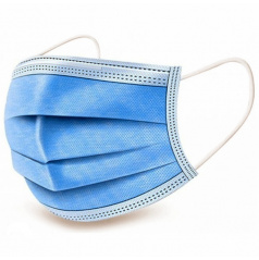 Atemschutzmaske mit 3-lagigem Schutzfilter (Farbe blau oder weiß)
