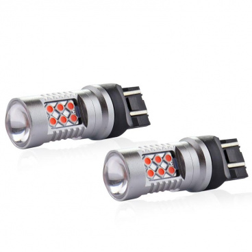 Glühbirnen T20 24 SMD CAN BUS (mit Widerstand) rot 5600K - 2 Stk