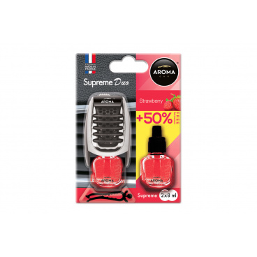 Lufterfrischer AROMA CAR SUPREME DUO ERDBEERE