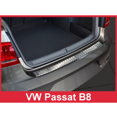 Edelstahlabdeckung - Schwellenschutz für die hintere Stoßstange Volkswagen Passat B8 2014+