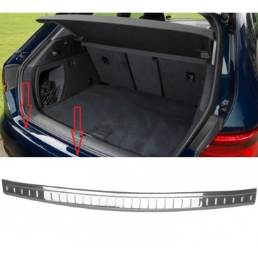 Edelstahl-Heckstoßstangenabdeckung Audi A3 8V Sportback 2012-2020 poliert