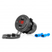 Wasserdichte Ladegerät mit Schalter, digitalem Voltmeter ROTE LED-Anzeige USB + USB C QC3.0 12/24V AMiO-04225