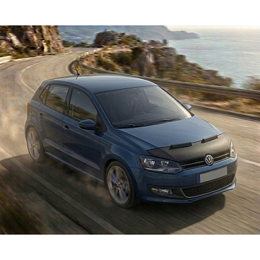 Motorhauben-Bra für den vorderen Teil schwarz VW Polo 2009-17 Motorhauben-Bra für den vorderen Teil schwarz VW Polo 2009-17