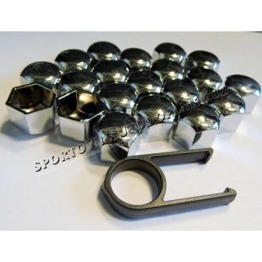 Chrom-Schraubenabdeckungen 20 Stück (Innendurchmesser 19 mm) Chrom-Schraubenabdeckungen 20 Stück (Innendurchmesser 19 mm)