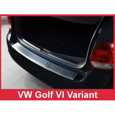 Edelstahlabdeckung - Schwellenschutz für die hintere Stoßstange Volkswagen Golf VI Kombi 2009-13