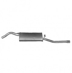 Der hintere Teil des Škoda Felicia Kombi-Auspuffs