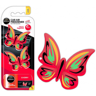 AROMA CAR FANCY SHAPES BUTTERFLY Lufterfrischer Kirsche