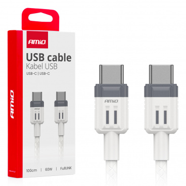 Kabel 'USB-C auf USB-C 60W 100cm FullLINK AMIO-03908 Kabel 'USB-C auf USB-C 60W 100cm FullLINK AMIO-03908