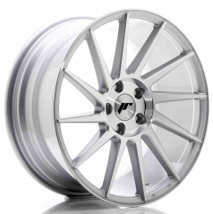 JR Wheels JR22 18x8,5 ET40 5x112 Silber Polierte Frontseite