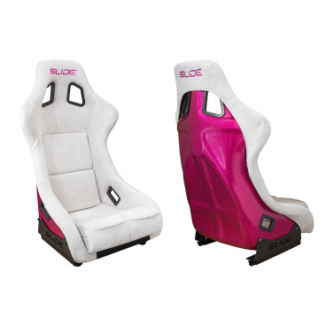 Sportstuhl SLIDE KS2 Premium Hellgrauer Velours Klarer rosa Glitzer Sportstuhl SLIDE KS2 Premium Hellgrauer Velours Klarer rosa Glitzer