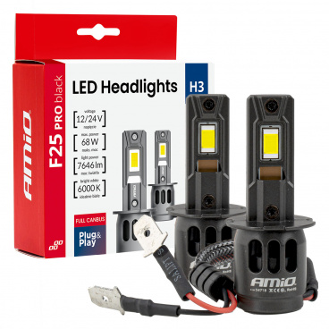 LED-Autolampen Serie F25 PRO BLACK FULL CANBUS H3 68W 12V 24V LED-Autolampen Serie F25 PRO BLACK FULL CANBUS H3 68W 12V 24V