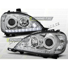 MERCEDES W 163 ML M-KLASSE 2001–05 FRONT CLEAR LIGHTS DAYLIGHT LED CHROME