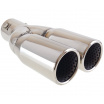 Auspuffende aus Edelstahl, doppelt 2x63 mm