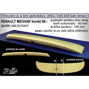 Oberer Hecktürspoiler für Renault Grandtour Kombi ab 1999 Oberer Hecktürspoiler für Renault Grandtour Kombi ab 1999