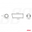 Sportliches Edelstahl-Auspuffrohr rund 51 mm