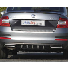 Auspuffattrappe, Alu Brush - Octavia III./ Facelift, r.v.2013/2017