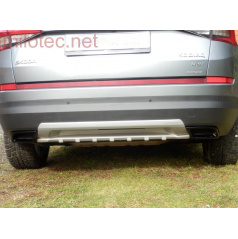 XL-Auspuffblenden-Attrappe, glänzend schwarzer „Klavierlack“, Škoda Kodiaq