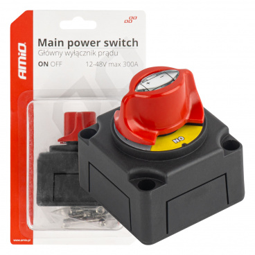 Hauptschalter Autobatterie Hebel 12-48V max.300A AMiO-03838 Hauptschalter Autobatterie Hebel 12-48V max.300A AMiO-03838