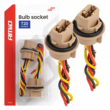 Sockel der Lampenfassung T20 LED 12V W21/5W WY21/5W W3x16q 7443 2 Stk.