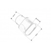 Edelstahl-Auspuffrohr oval 90x70 mm leicht abgeschrägt