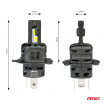 LED-Lampen X4-Serie AVIATOR H4/H19 6500K max 44W AMIO-03763
