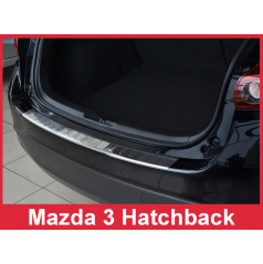 Edelstahlabdeckung zum Schutz der hinteren Stoßstangenschwelle Mazda 3 htb 2013-16