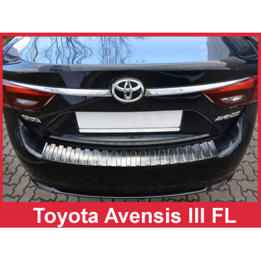 Edelstahlabdeckung - Schwellenschutz für die hintere Stoßstange Toyota Avensis Mk III FL 2015+