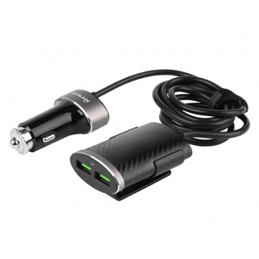Luxus-Ladegerät 2+2 USB 12/24V 5,1A + 100 cm Kabel