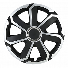 Radkappen für Auto AEROSPIN 16 Zoll schwarz-silber