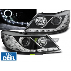 Klare Frontleuchten für Skoda Octavia 2009–12, Tageslichtschwarz
