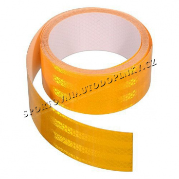 Reflektierendes Selbstklebeband 5m x 5cm gelb, weiß, rot (Rolle 5m)
