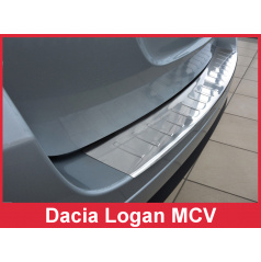 Edelstahlabdeckung - Schwellenschutz für die hintere Stoßstange Dacia Logan MCV 2013-16