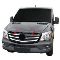 Edelstahl-Frontmaskenabdeckung Omtec Mercedes Sprinter W906 (FL) 2013-18