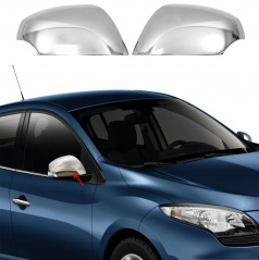 Spiegelabdeckungen aus Edelstahl für Renault Megane 2008-15, Fluence 2010+