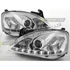 OPEL CORSA C 2000-06 FRONTKLARLEUCHTEN TAGESLICHT LED CHROM