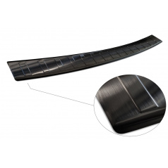 Edelstahlabdeckung - Schwellenschutz für die hintere Stoßstange BMW X6 F16 2014-19 schwarz