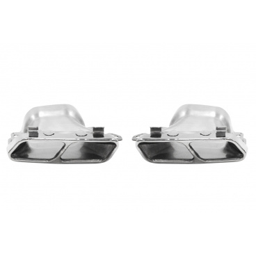 Endstück des Schalldämpfers 210x80mm Eingang 140x85mm Mercedes A45 S600 Poliert Set