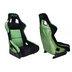 Sportstuhl SLIDE KS2 Premium Grün & Schwarz Velours Grüner Glanz