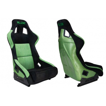 Sportstuhl SLIDE KS2 Premium Grün & Schwarz Velours Grüner Glanz